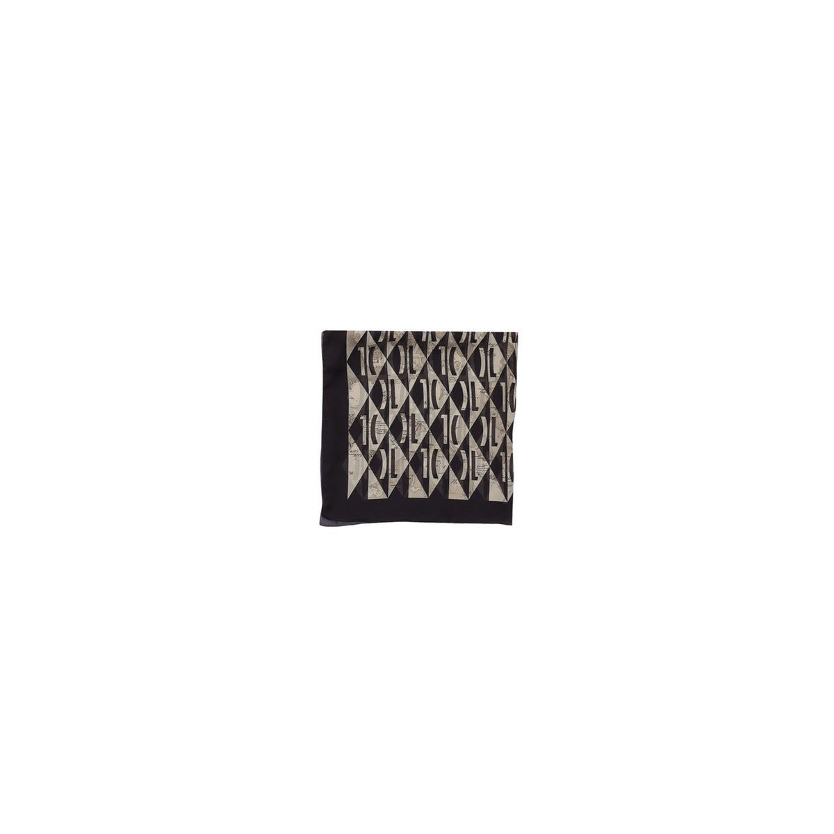 Alviero Martini F123 1829 Foulard; design geometrico a rombi e stampa Geo, 100% poliestere. L'accessorio moderno e iconico della linea Prima Classe.