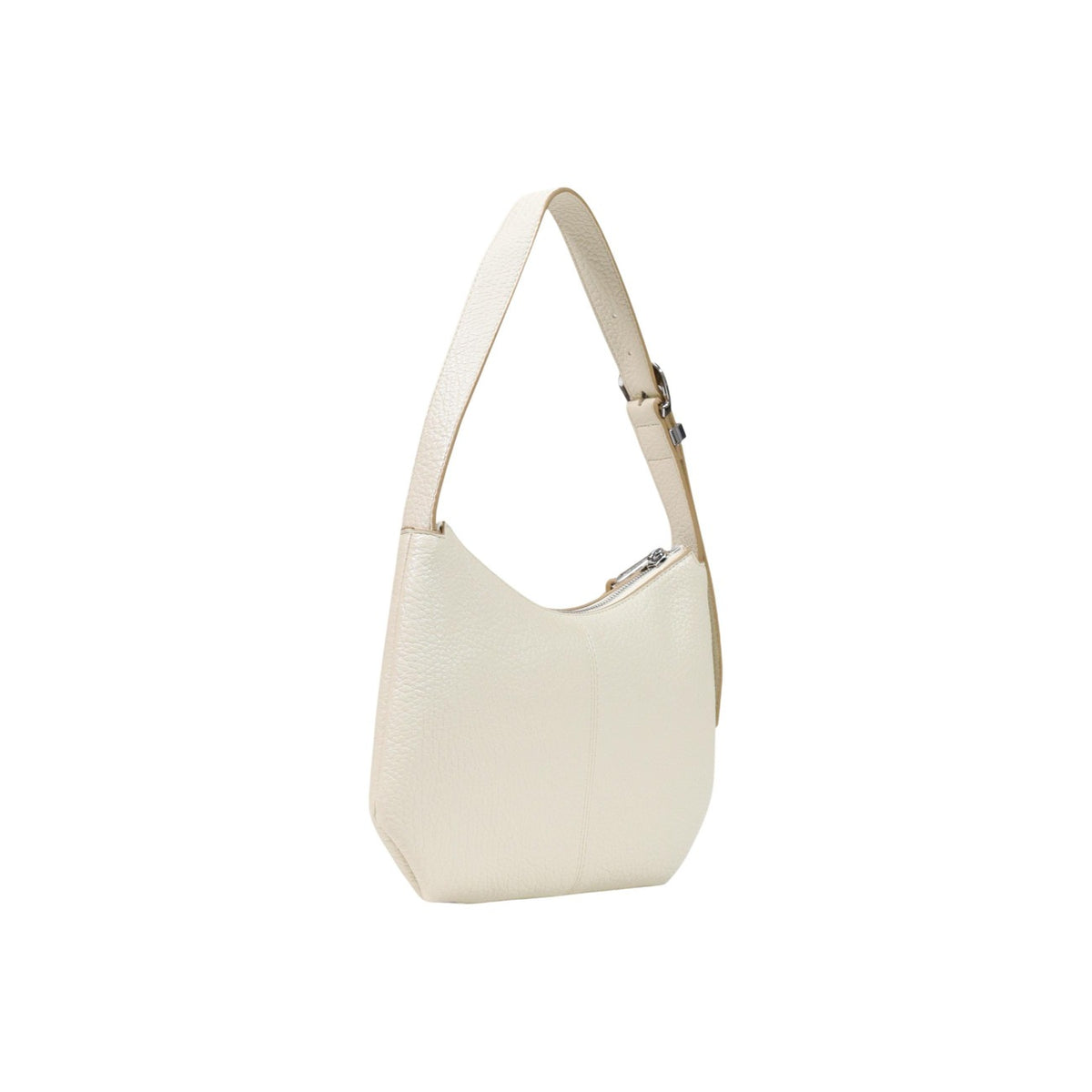 Borsa a spalla avorio Tommy Hilfiger TJW Slouchy City AW0AW18777. Borsa piccola donna color panna in ecopelle morbida con tracolla regolabile, logo in metallo e chiusura zip, borsa casual e chic 4 stagioni.
