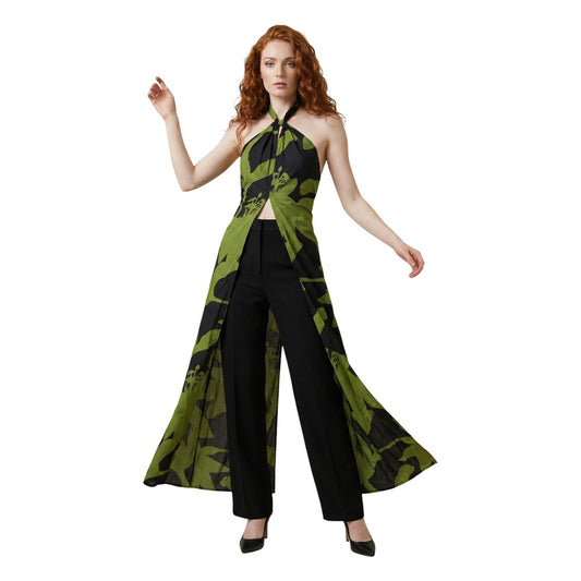 Abito lungo Replay W9231; 100% viscosa, scollo all'americana incrociato. Stampa botanica grafica, apertura frontale, design maxi fluido. Stile sofisticato ed esclusivo per occasioni speciali. Colore verde