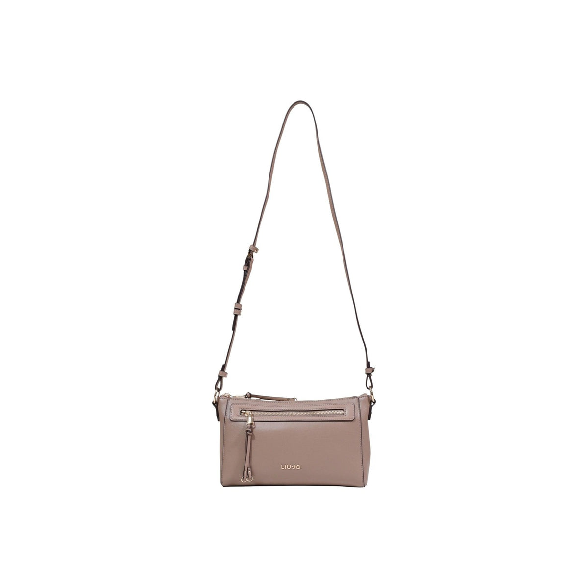 Borsa Liu Jo S CROSSBODY donna beige con cerniera tracolla tasche interne anteriori 100% poliuretano - vista frontale con tracolla