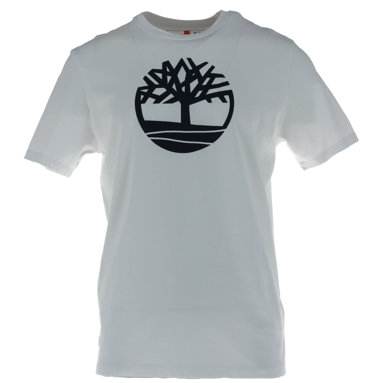 T-shirt uomo Timberland modello KENNEBEC RIVER TREE LOGO bianca in cotone a maniche corte con stampa logo albero