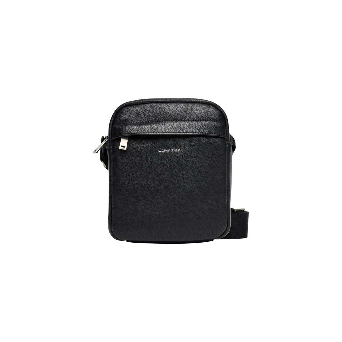 Borsello Calvin Klein uomo nero con cerniera 100% poliuretano 18x23x7 cm - vista frontale