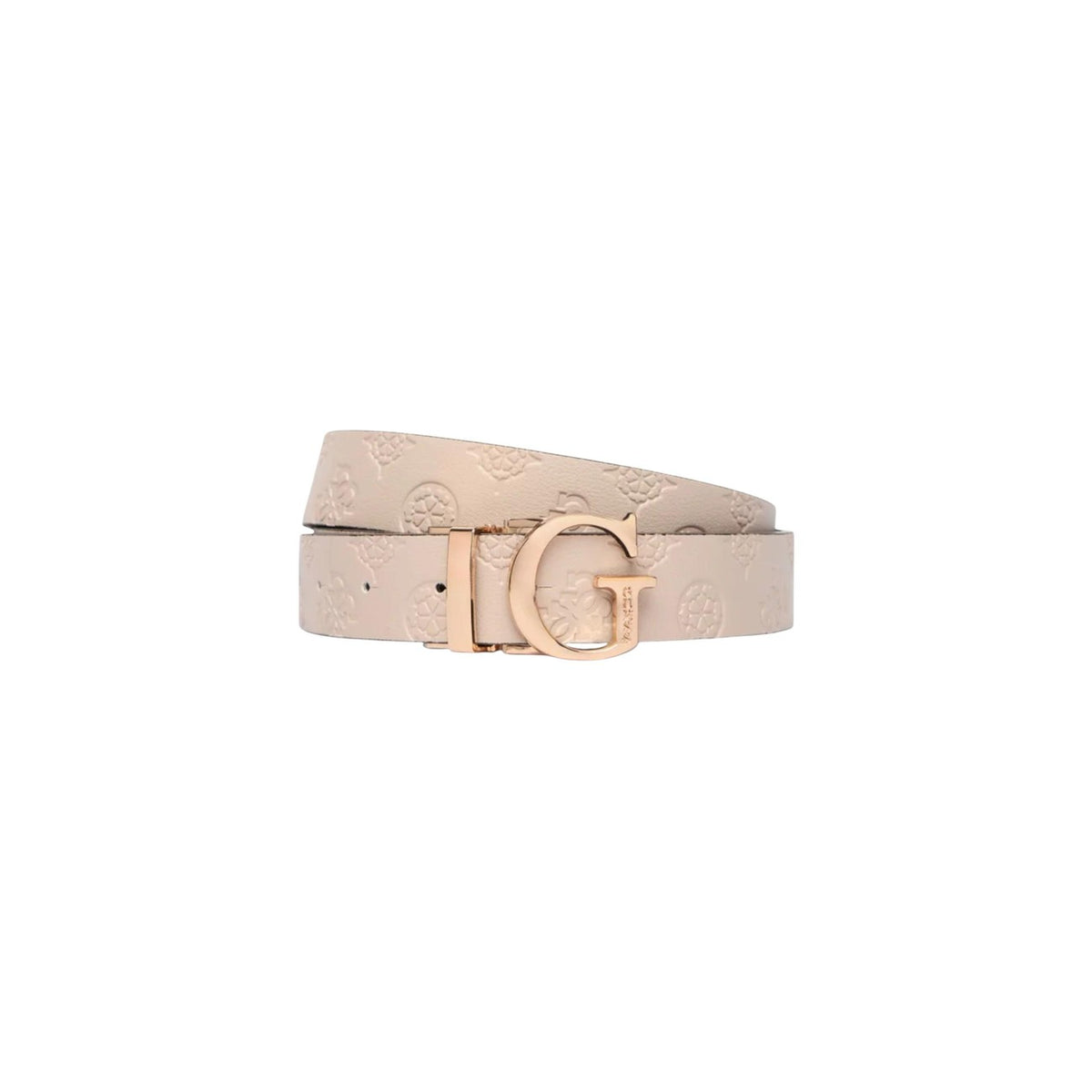 Cintura Guess Tisha Adjustable & Reversible Pant Belt donna rosa regolabile reversibile con fibbia logo 100% poliestere - vista frontale