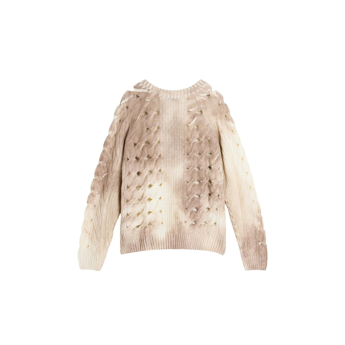 Maglia Desigual donna beige manica lunga - vista posteriore retro