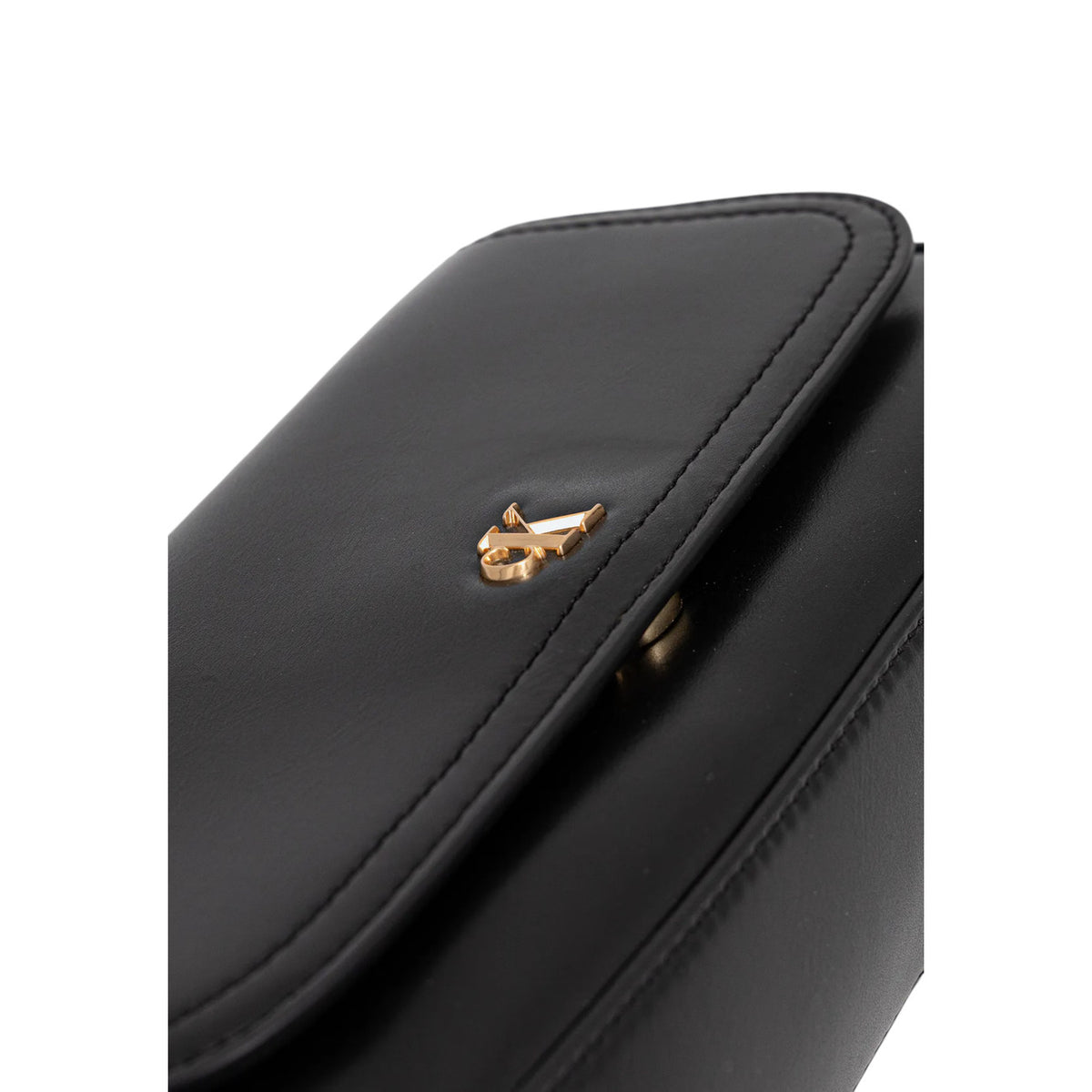Borsa Piccola Convertibile Calvin Klein; Nero. 51% Poliestere riciclato, chiusura zippata, tracolla regolabile e catena dorata. Dimensioni sottili e slanciate (24x12 cm), stile casual-luxury 4 stagioni. Vista dall’alto