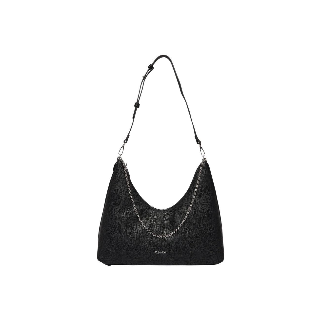 Calvin Klein Borsa Hobo Con Catena Martellata A Ciottoli 29x34x12 cm Donna LV04F3495G