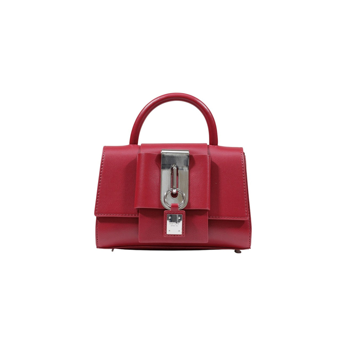 Borsa Replay piccola rossa FW01CO.000.A7243S. Borsa rigida da donna rossa e nera con placca logo metallica, manico e tracolla staccabile, borsa elegante da sera e cerimonie 4 stagioni.