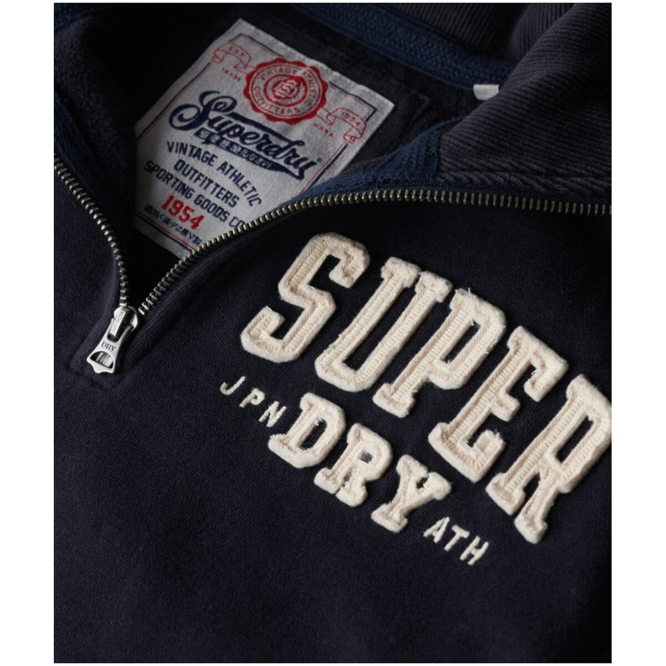 Superdry Felpa Uomo Blu con Stampa Maniche Lunghe in Cotone 100% Autunno/Inverno M2014088A