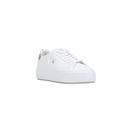 Sneakers Calvin Klein Platform; Bianco, 100% Nappa. Soletta Airfit®, suola leggera 4 cm, fodera traspirante. Monogramma CK laterale, prodotte in Europa, stile contemporaneo Primavera/Estate Vista frontale