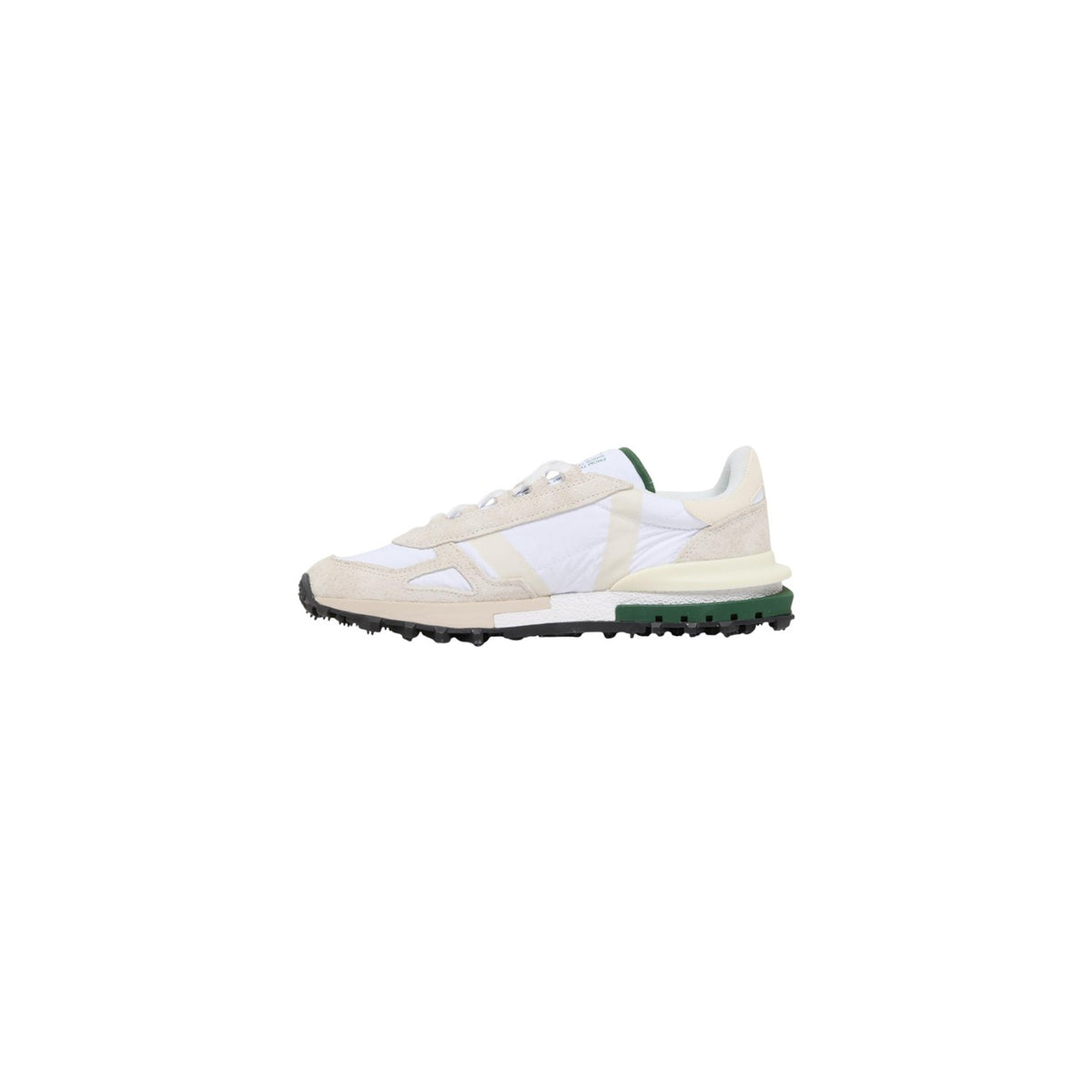 Scarpe da ginnastica Lacoste Elite Active stile retro running. Sneaker basse da uomo in camoscio e nylon con controtallone in TPU, suola scanalata e dettagli logo Lacoste stampati su pannello centrale, linguetta e intersuola.