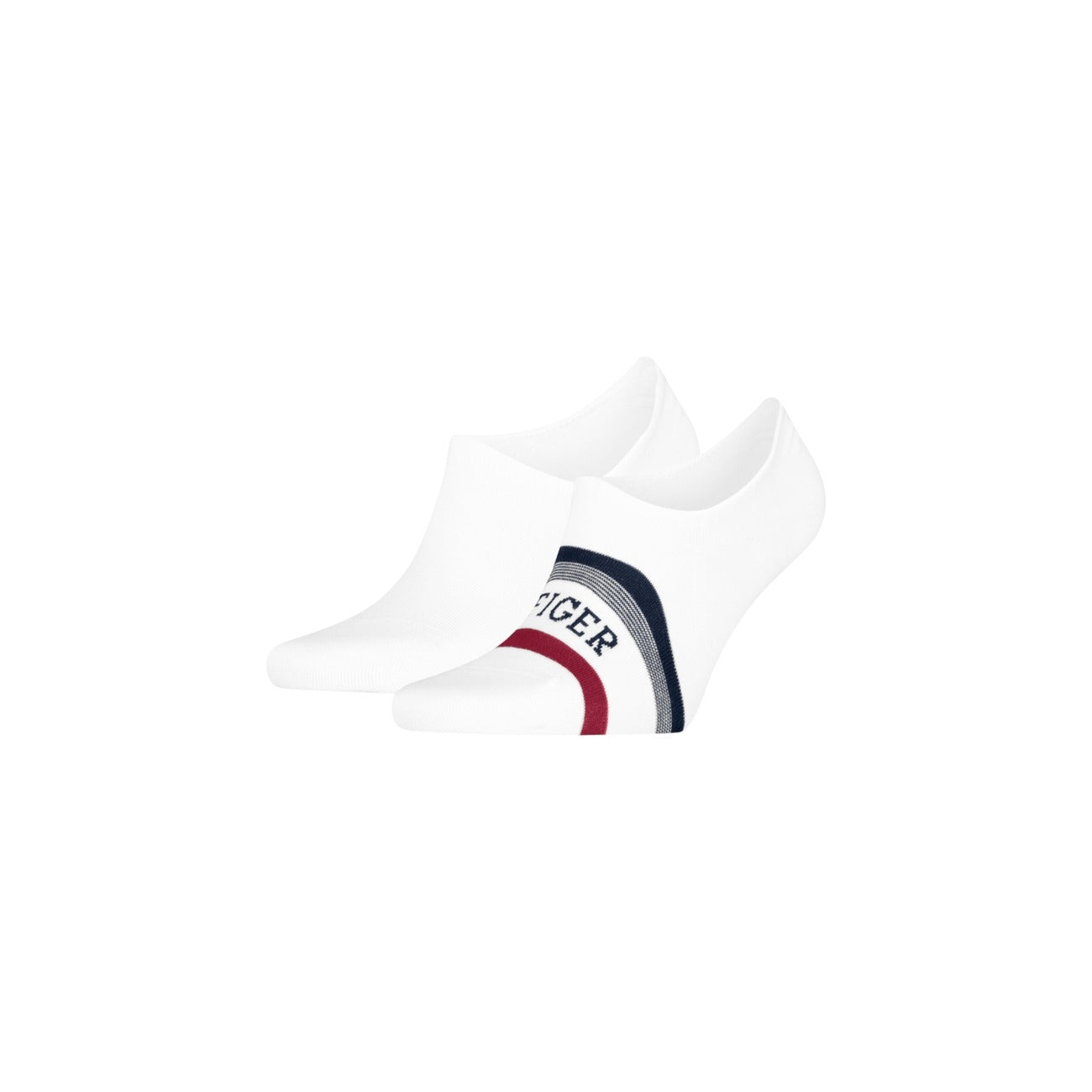 Pack 2 Paia Fantasmini Tommy Hilfiger; bianco. 65% Cotone, 33% Poliammide, 2% Elastan. Punta e retro rinforzati, cuciture piatte, traspiranti. Stile casual premium.