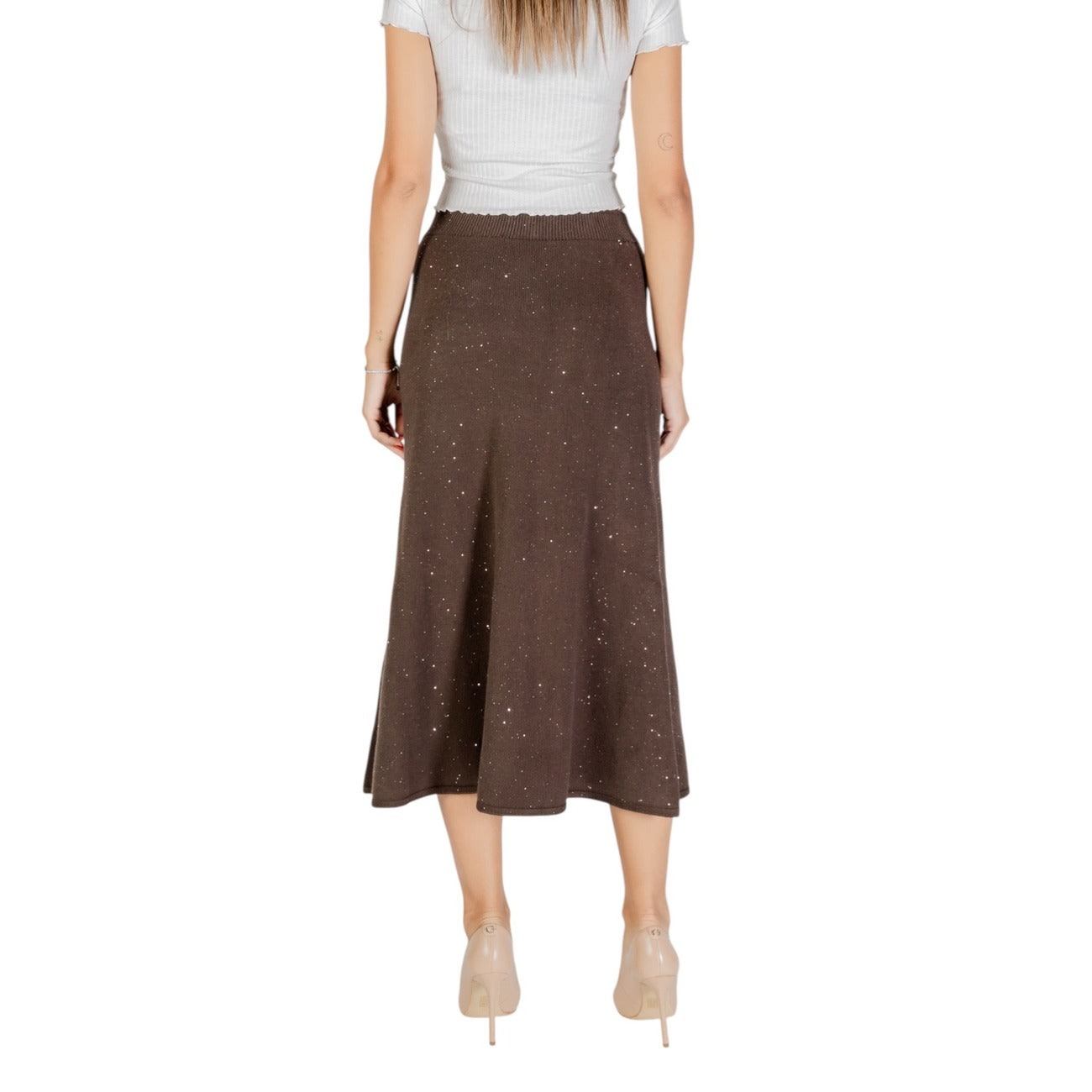 Liu Jo Gonna Donna Marrone Pois 48% Viscosa 32% Poliestere 20% Poliammide Autunno/Inverno MF5295 MA27R