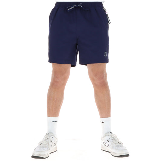 Boxer mare Psycho Bunny Blu Idrocromico; 100% poliestere. Effetto pattern a scomparsa con l'acqua, asciugatura rapida, vita con coulisse e tasche funzionali. Stile unico e tecnologico per l'estate. Vista frontale