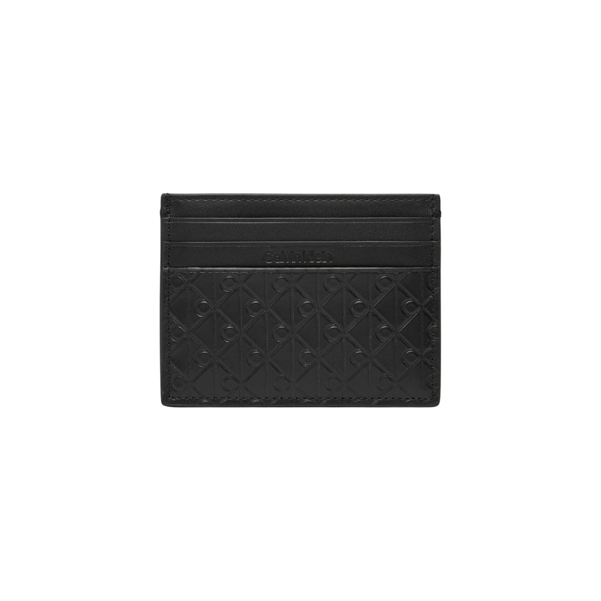 Portafoglio Calvin Klein uomo nero in pelle 100% 10.5x8x0.2 cm - vista frontale