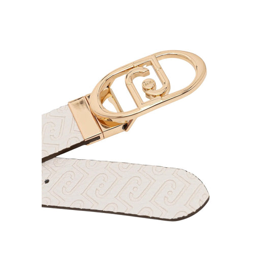 Cintura Liu Jo donna bianca - dettaglio fibbia con logo