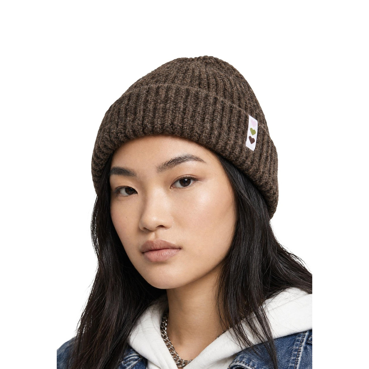 Cappello beanie donna Pieces – Cappello invernale a coste in poliestere riciclato 17166763.
