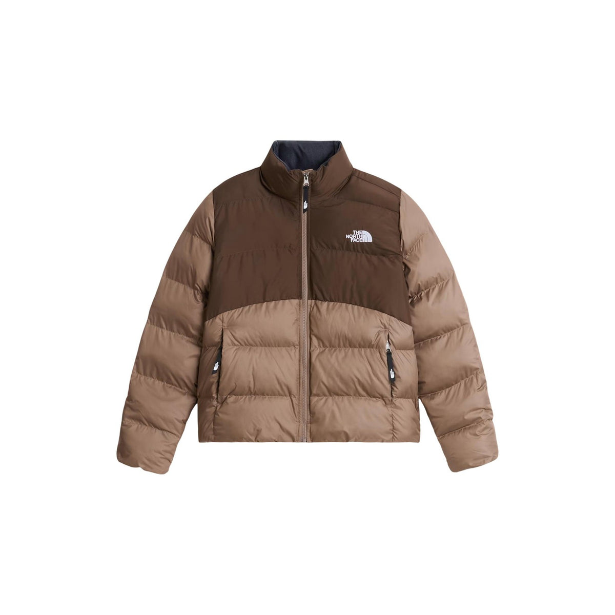 Piumino marrone donna The North Face Saikuru NF0A8GCB. Giacca invernale trapuntata in 100% poliestere ad alto isolamento termico con collo alto, cerniera frontale e tasche laterali con zip.
