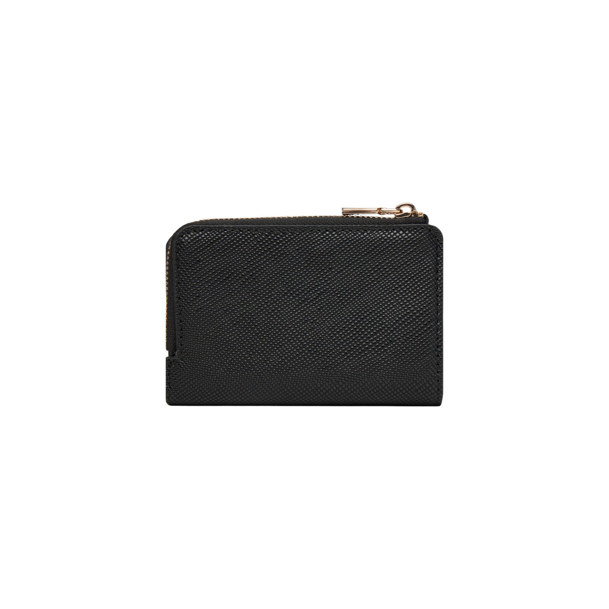Portafoglio Guess donna nero con cerniera zip logo 100% poliuretano - vista posteriore retro