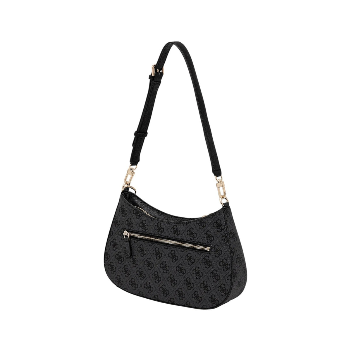 Borsa Guess donna grigia con stampa 100% poliuretano - vista posteriore retro con tracolla