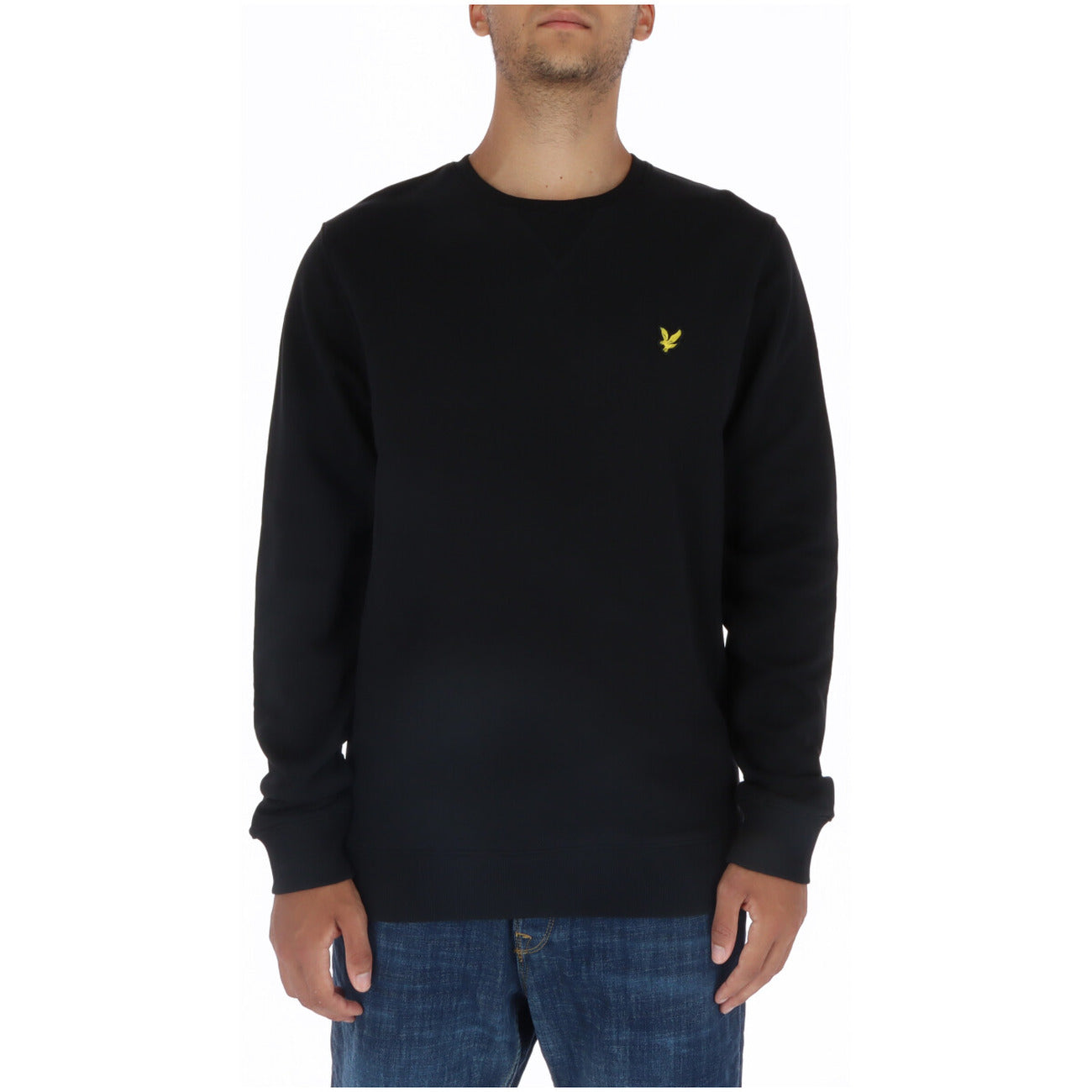 Lyle & Scott Felpa Uomo Azzurra con Maniche Lunghe Scollo Tondo in Cotone 100% Autunno/Inverno ML424VOG