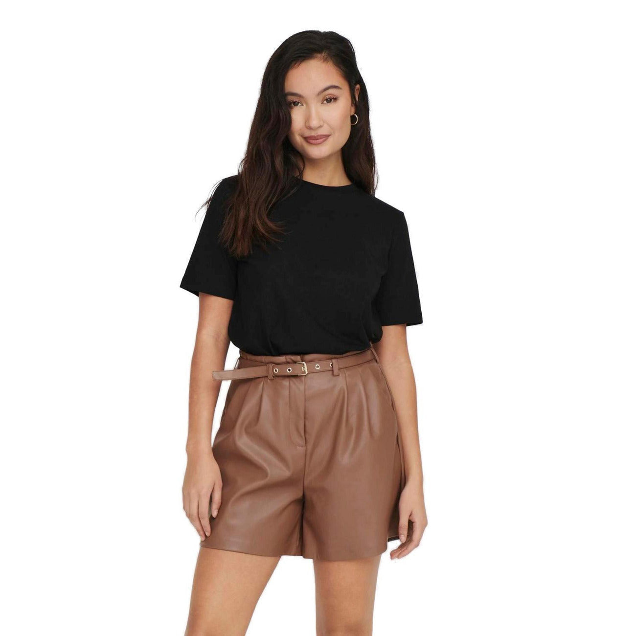 Only T-Shirt Donna Bianca Monocromo Manica Corta Scollo Tondo 100% Cotone Primavera/Estate 15270390