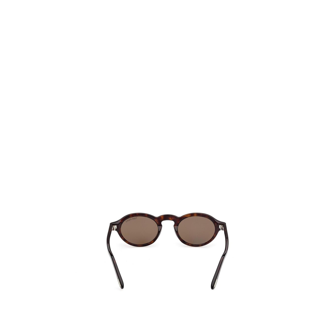 Occhiali da sole Tom Ford uomo ovali tartarugati modello Aristotele-02 FT1332 52J con lenti marroni Roviex. Occhiali da sole maschili rotondeggianti in acetato avana scuro stile luxury ed elegante. Vista posteriore