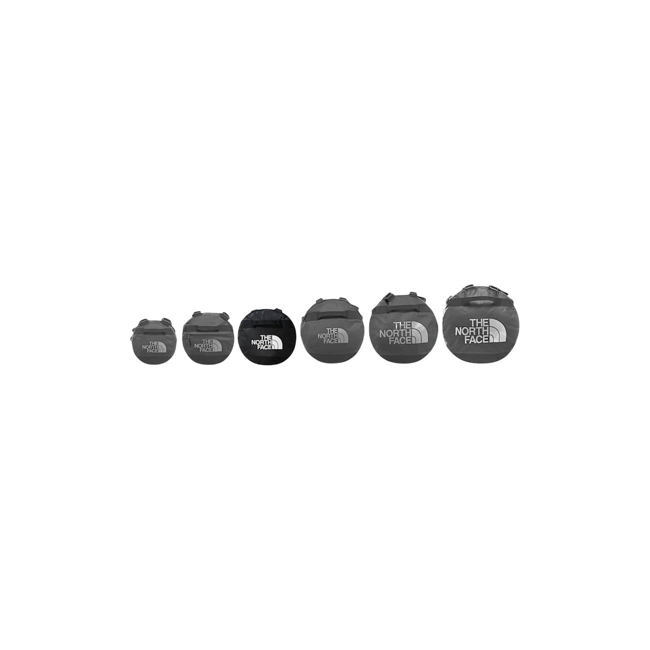 Borsone The North Face Base Camp M; 100% Riciclato. Idrorepellente, convertibile in zaino, cinghie di compressione laterali. Volume 71L, colore nero, stile sportivo 4 stagioni. Taglia m