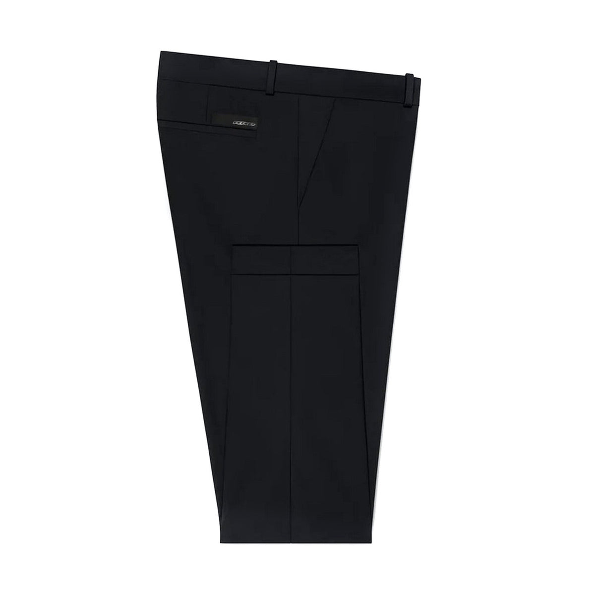 RRD Micro Chino Pant Blu PE25; pantalone slim fit in Surflex elasticizzato, micro stampa all-over, traspirante e senza bisogno di stiro, ideale per look business estivi. Vista piegata