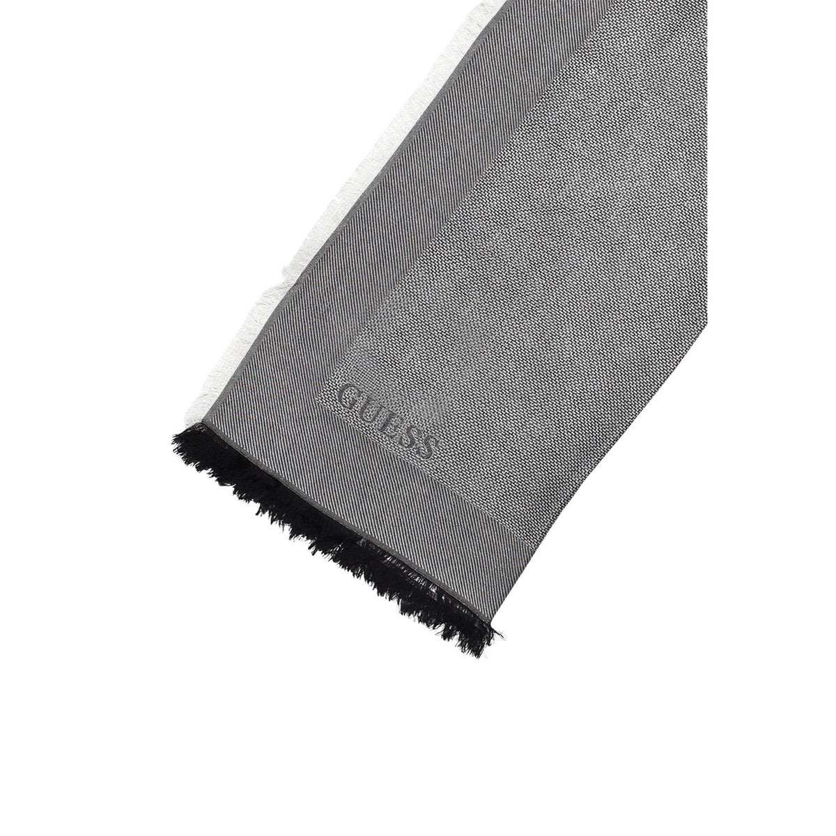 Sciarpa Guess ANISE JACQUARD KEFIAH 120x120 donna nera con stampa 98% viscosa 2% sintetico - vista dettaglio stampa