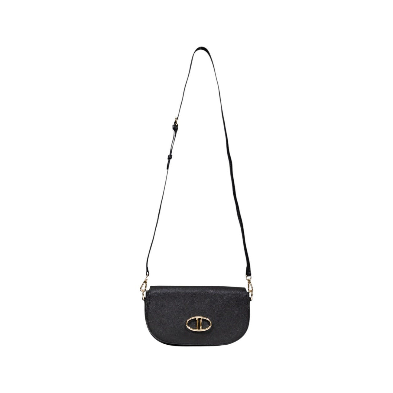 Alviero Martini Prima Classe Borsa Donna Nero Mano Tracolla Bottoni Automatici Tasca Interna PVC Poliestere L LD59 S407