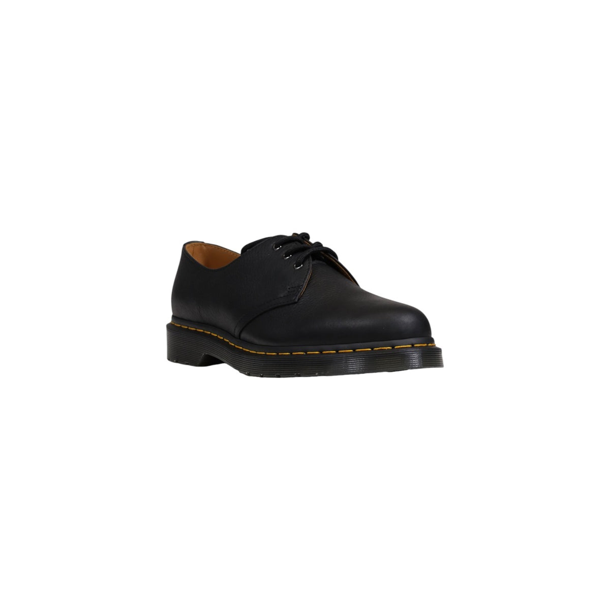 Scarpe stringate Dr. Martens 1461 nere in pelle martellata Ambassador. Calzature Oxford classiche da uomo e donna con 3 occhielli, lavorazione Goodyear sigillata a caldo e suola cuscinetto originale DM's.