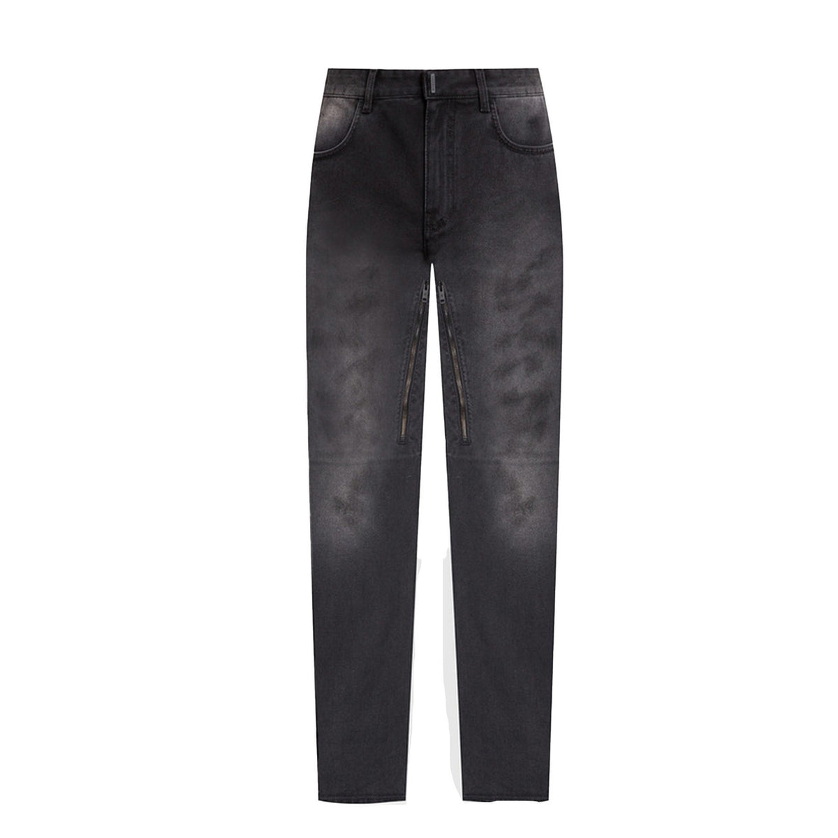 Jeans Givenchy uomo grigi chiusura con zip e bottone tasche anteriori e posteriori 100% cotone - vista frontale