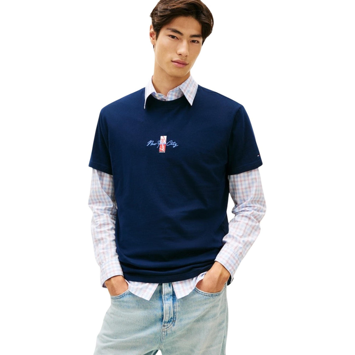 Tommy Hilfiger Jeans T-Shirt con stampa SIGN BLOCK TEE maniche corte Uomo DM0DM22532