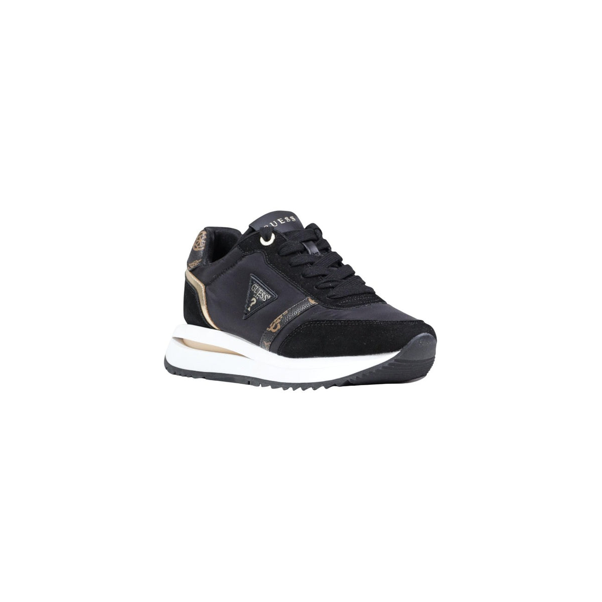 Sneakers Guess donna nere con lacci - vista frontale dettaglio