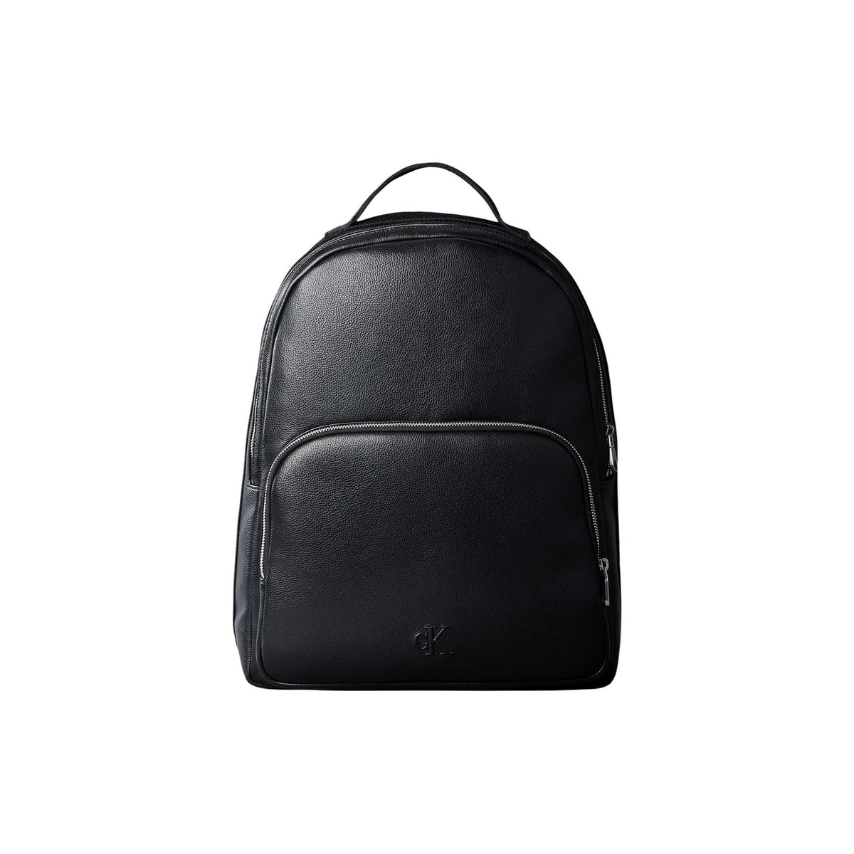 Zaino Calvin Klein uomo nero con cerniera 100% poliuretano 33x43x12 cm - vista frontale