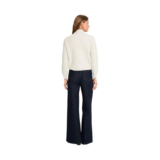 Maglione donna Morgan De Toi grigio – Maglia mezza stagione a coste collo alto 262-MSTORE.