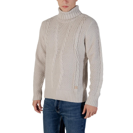 Gianni Lupo Maglione Uomo Grigio con Scollo Alto Maniche Lunghe in Acrilico 70% Lana 30% 492963