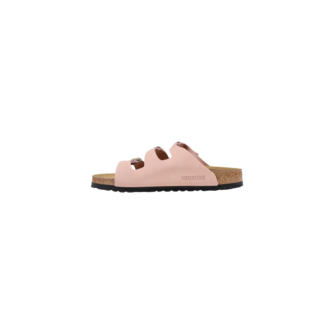 Birkenstock Ciabatte sandali FLORIDA rosa in pelle Donna - vista laterale