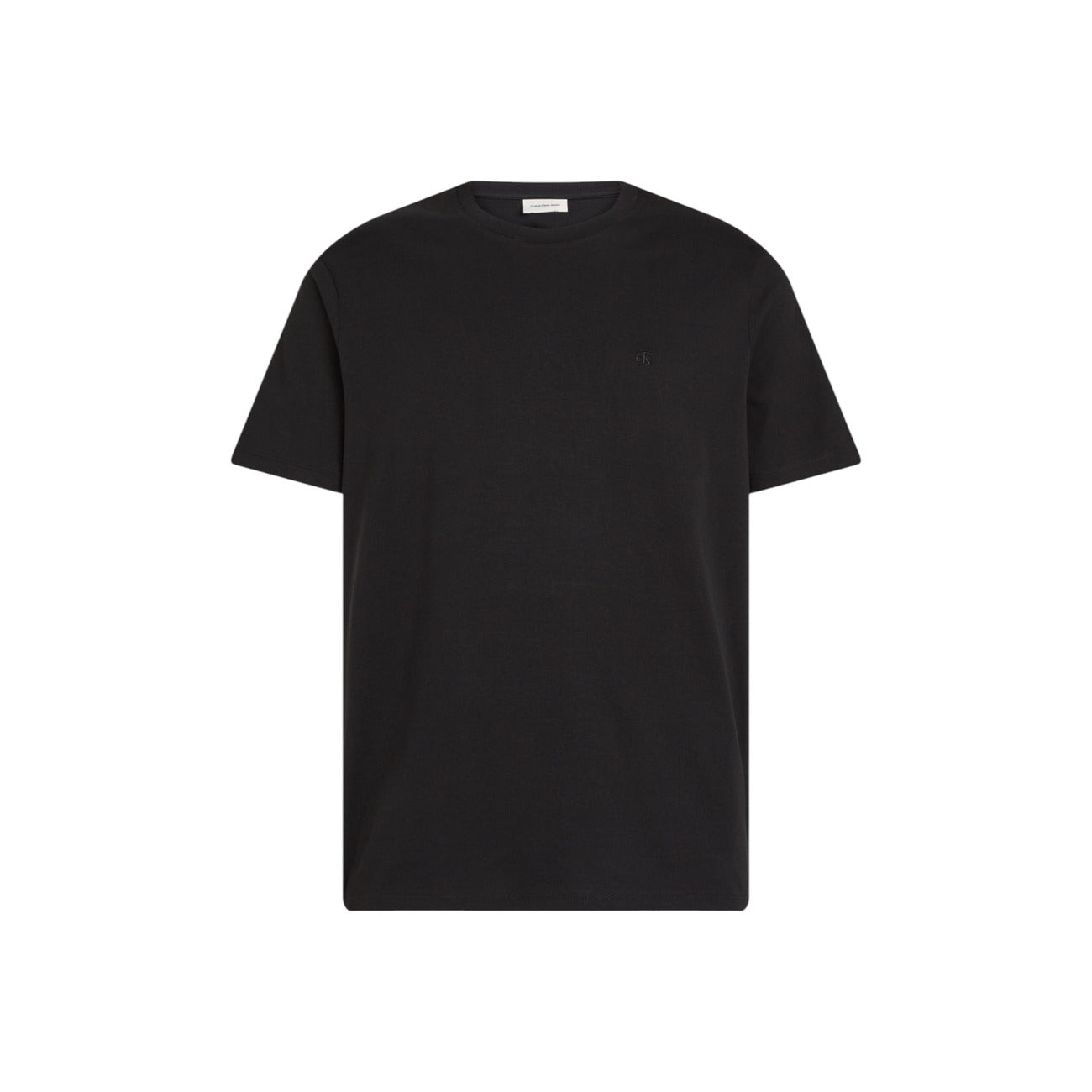 T-shirt Calvin Klein Jeans SS SMOOTH CTTN SOLID uomo nera maniche corte scollo tondo 100% cotone - vista frontale