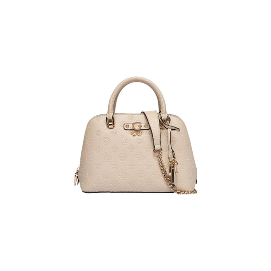 Borsa Guess donna beige con cerniera 100% poliuretano 30x22x10 cm - vista frontale solo borsa