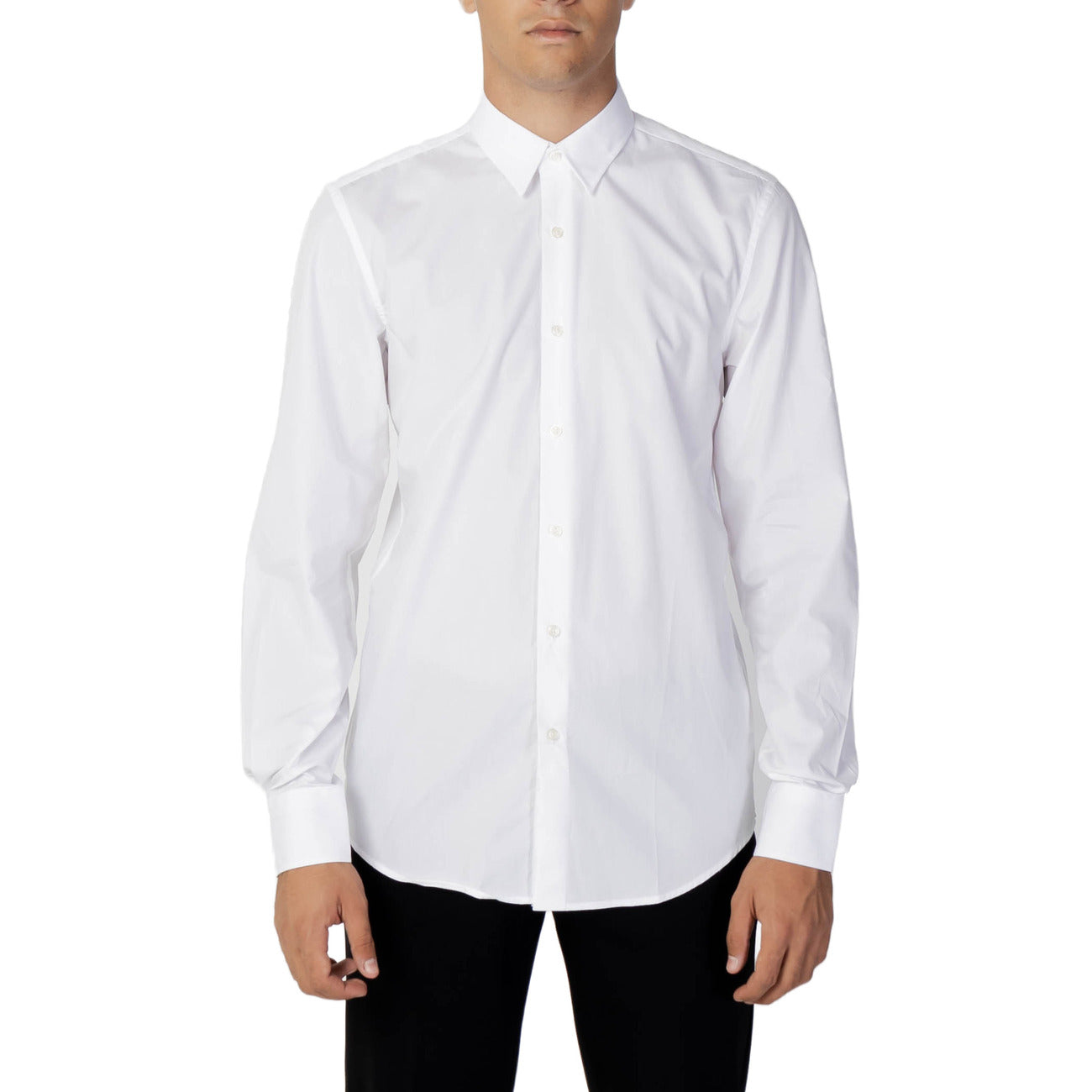 Antony Morato Camicia Uomo Blu Manica Lunga Bottoni Scollo Tondo Colletto Classico 100% Cotone Autunno/Inverno MMSL00628-FA400078
