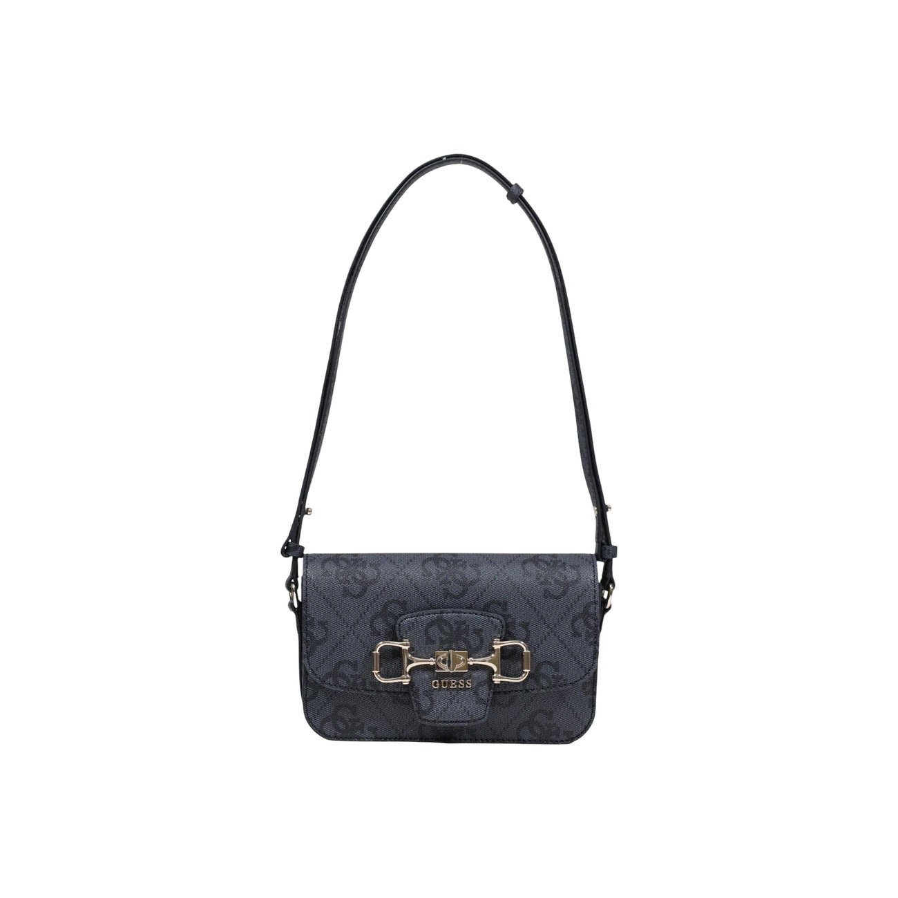 borsa a tracolla convertibile Guess Janie Logo CNVRTBL XBODY FLAP in similpelle logata color grigio nero