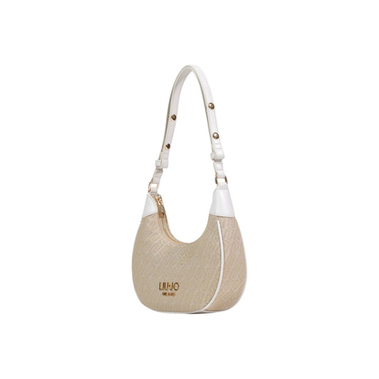 Borsa Hobo Liu Jo S; 100% Poliestere. Silhouette a mezzaluna, logo in rilievo, tracolla regolabile. Borsa donna piccola, leggera e di tendenza. Laterale