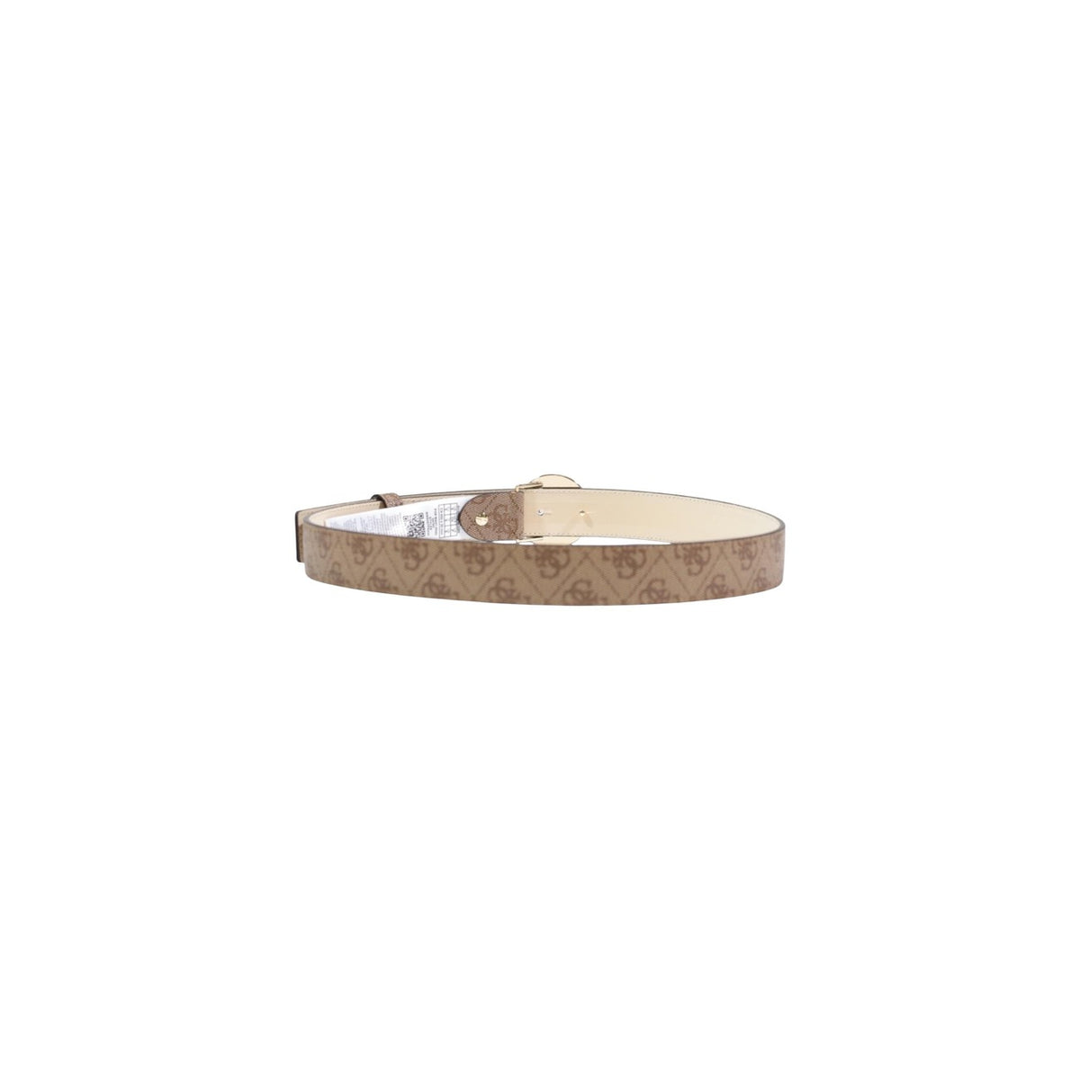 Cintura Guess JANIE LOGO ADJ AND NT REV donna beige con fibbia 100x3x0.3 cm 100% poliestere - vista completa posteriore retro
