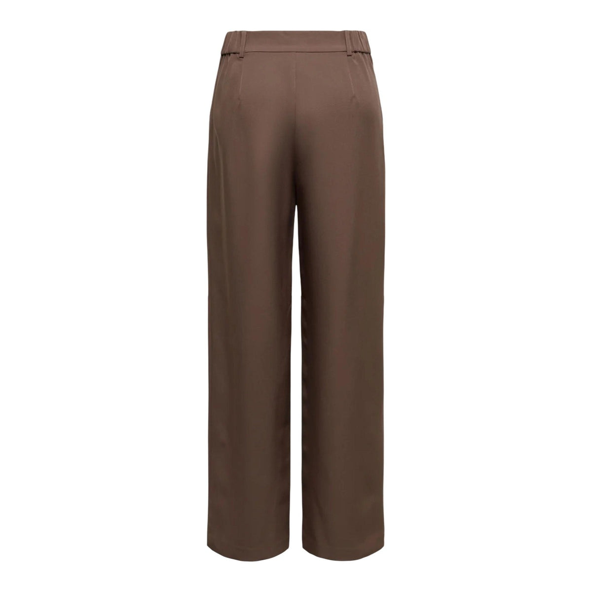 Pantaloni palazzo Only ONLLINDA-BERRY marroni donna 15377077. Pantaloni eleganti morbidi a gamba larga in poliestere ed elastan con vita alta e vestibilità confortevole per la mezza stagione.