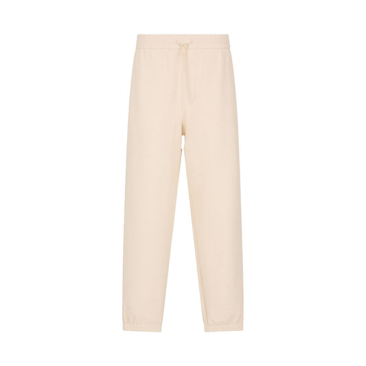 Emporio Armani Pantaloni Uomo Bianchi con Lacci Tasche Anteriori - Pantaloni Cotone Lyocell Elastan