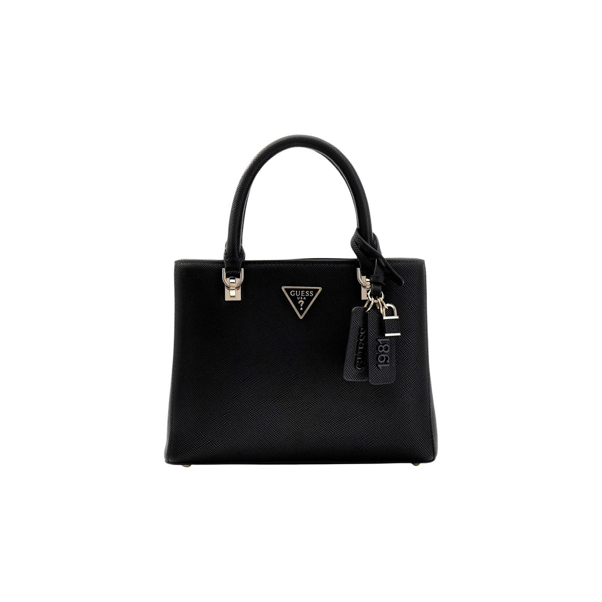 Borsa Guess donna nera tasca interna a mano - vista frontale