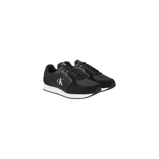 Calvin Klein Jeans Sneakers Uomo Nero Lacci Nylon 100% Sportive Basse Autunno Inverno YM0YM01326