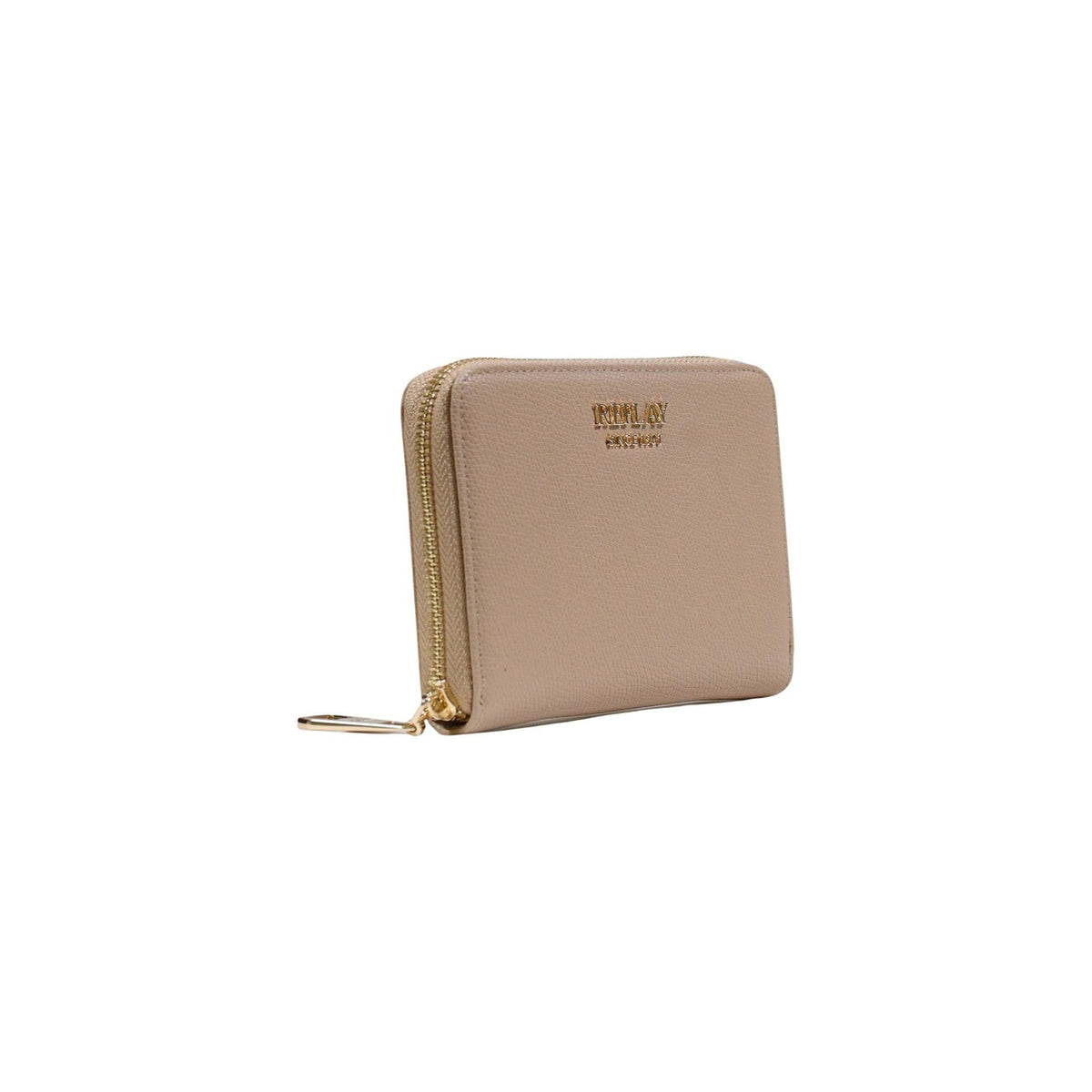 Replay Portafoglio Grande FW5383; design martellato, logo metallo oro, chiusura zip, interno capiente. L'accessorio indispensabile e raffinato per la donna contemporanea. Vista laterale