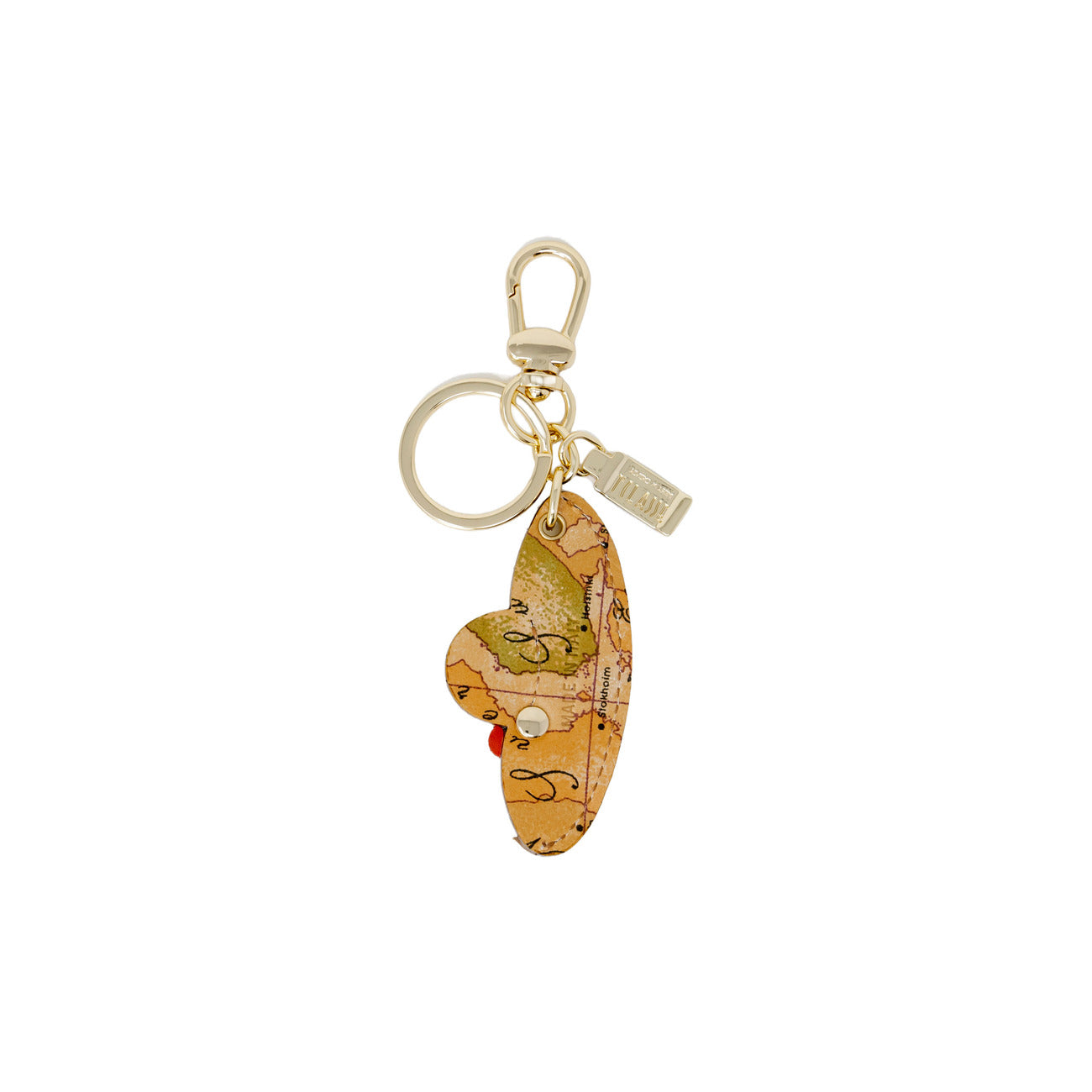 Alviero Martini Prima Classe Portachiavi Donna Beige Stampa Geo 100% Poliestere Accessori Moda PM09 8620